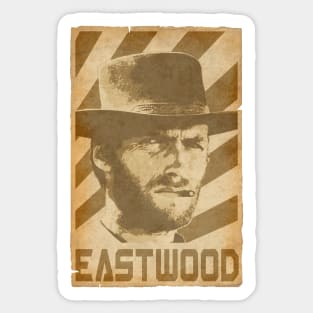 Clint Eastwood Retro Propaganda Sticker